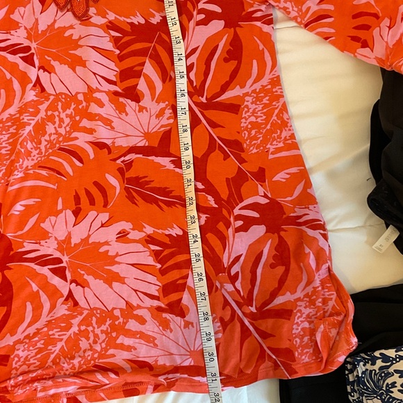 Vibrant Orange and Pink Floral Tunic - Picture 4 of 5